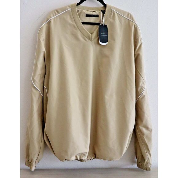 Greg Norman G7S1J557 Men's Sz XL Khaki Pull Over Technical Performance Jacket - Picture 1 of 6